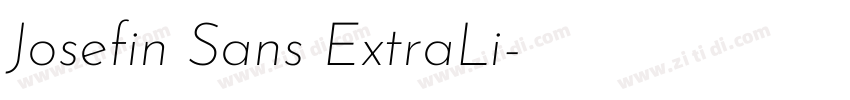Josefin Sans ExtraLi字体转换